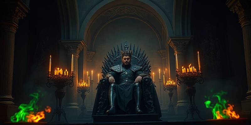 King Aldric on the Throne of Aethelgard